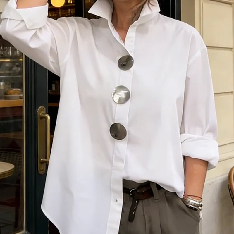Claudia - Camisa Oversize con Botones.