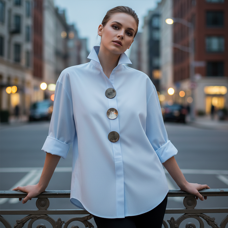 Claudia - Camisa Oversize con Botones.