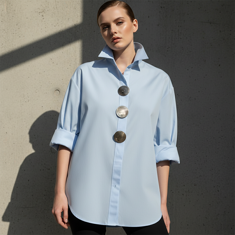 Claudia - Camisa Oversize con Botones.