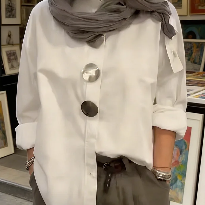 Claudia - Camisa Oversize con Botones.