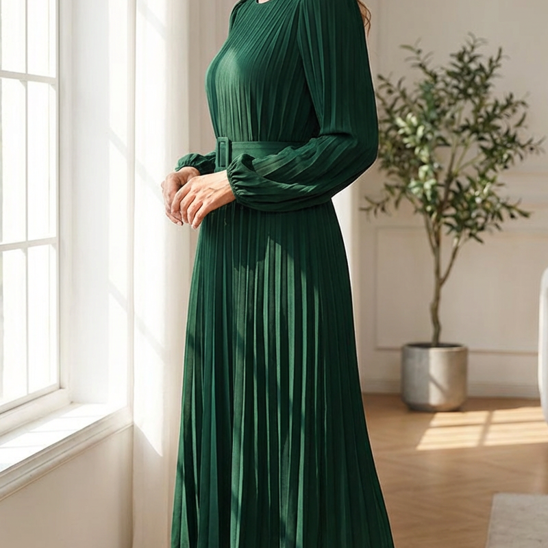 Clara - Vestido Elegante de Manga Larga.