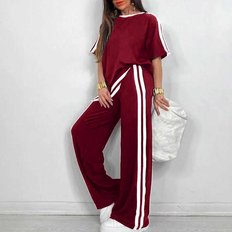 Marina  - Conjunto de Top a Rayas y Pantalón.
