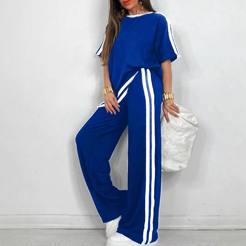 Marina  - Conjunto de Top a Rayas y Pantalón.